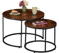 relaxdays Table de set 2 pièces design industriel