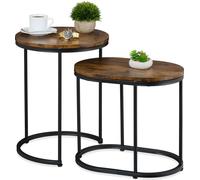 relaxdays Table de set 2 pièces design industriel