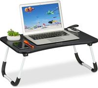 relaxdays Table d'ordinateur portable noire