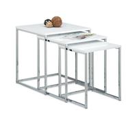 Relaxdays Table gigogne lot de 3 bois