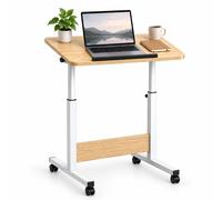 Relaxdays Table laptop réglable à roulettes