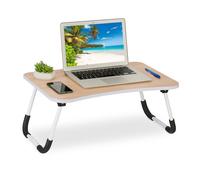 Relaxdays Table ordinateur portable brun clair