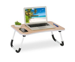 Relaxdays Table ordinateur portable brun clair