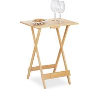 relaxdays Table pliante en bambou
