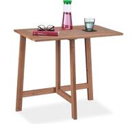 relaxdays Table pliante rectangulaire en bois