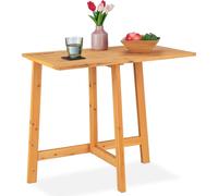 relaxdays Table pliante rectangulaire en bois