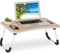 relaxdays Table pour ordinateur portable aspect bois