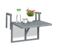 Relaxdays Table repliable en bois grise