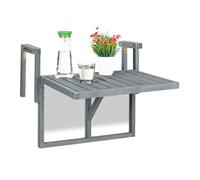 Relaxdays Table Repliable en Bois, Meuble d’appoint à Suspendre et à Plier, Hauteur réglable, HxLxP : 55x70x65 cm, Gris