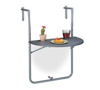 Table balcon 30 kg gris table de balcon rabattable table suspendue rabattable