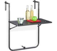 relaxdays Table suspendue pour balcon, pliable