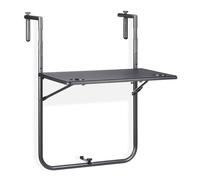 relaxdays Table suspendue pour balcon, pliable, noire