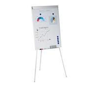 relaxdays Tableau Blanc, magnétique, Hauteur réglable, trépied, Rangement stylos, Cadre en alu, HxL: 90 x 60 cm, Blanc