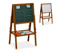 relaxdays Tableau de stand pour enfants avec tableau blanc