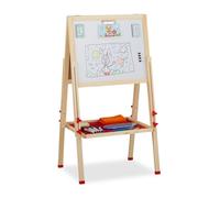 Relaxdays Tableau droit à deux côtés pour enfants
