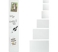 relaxdays Tableau magnétique en verre blanc
