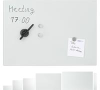 relaxdays Tableau magnétique en verre blanc