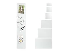 relaxdays Tableau magnétique en verre blanc