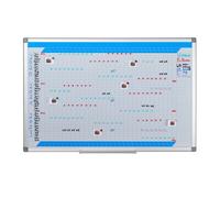 Relaxdays Tableau, organiseur annuel, effaçable, magnétique, panneau d’organisation, plaque aimanté, 60 x 90 cm, blanc
