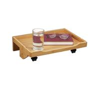 Relaxdays Tablette de lit, mini table de chevet à pincer, pour couchage mezzanine, HxLxP : 9x36x25,5 cm, bambou, nature