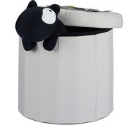relaxdays Tabouret avec espace de rangement 10022874_550 crème