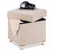 Relaxdays Tabouret avec espace de rangement