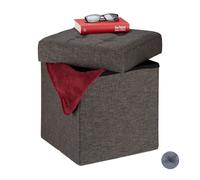 Relaxdays Tabouret avec espace de rangement