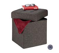 Relaxdays Tabouret avec espace de rangement