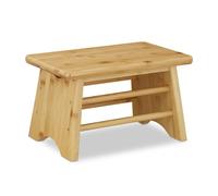Relaxdays Tabouret, bambou, jusqu’à 100 kg, escabeau, siège enfants salle de bain, repose-pieds 20x33x21,5 cm, nature
