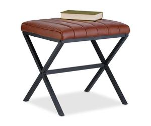 Relaxdays Tabouret bas en similicuir