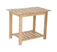 Relaxdays Tabouret de bain en bambou avec tablette