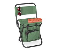 Tabouret de camping tabouret pliant chaise de pêche avec poche chaise vert