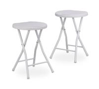 Relaxdays Tabouret de jardin lot de 2 BASTIAN