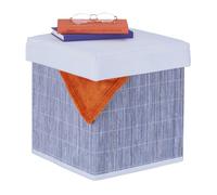 relaxdays Pouf avec espace de rangement