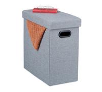 Relaxdays Tabouret de rangement gris