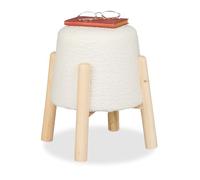 relaxdays Pouf avec fourrure de nounours