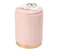 Relaxdays Tabouret en velours avec rangement