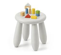 Relaxdays Tabouret Enfant, Assise 26 cm, Lavable, léger, Blanc | indéformable, tabouret pour tout-petits, en plastique