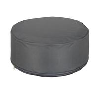 Relaxdays Tabouret gonflable, pouf d'extérieur pour le camping et le jardin, tabouret rond, pouf, HxP : 26 x 56 cm, gris foncé, 1 pièce, Choix de la Couleur