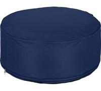 Relaxdays Pouf Gonflable, Tabouret Rond, H x D : 26 x 56 cm, pour extérieur (Jardin, Balcon, Camping), Bleu