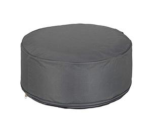 Relaxdays Tabouret gonflable, pouf d'extérieur pour le camping et le jardin, tabouret rond, pouf, HxP : 26 x 56 cm, gris foncé, 1 pièce, Choix de la Couleur