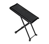 Relaxdays Tabouret Guitare, Support Ergonomique, antidérapant, Pliable, 4 Niveaux, Support pour Guitare, Noir