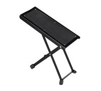 Relaxdays Tabouret guitare, support ergonomique, antidérapant, pliable, 4 niveaux, support pour guitare, noir