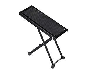 Relaxdays Tabouret Guitare, Support Ergonomique, antidérapant, Pliable, 4 Niveaux, Support pour Guitare, Noir