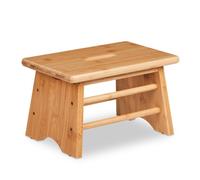 Relaxdays Tabouret nature en bambou