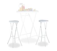 Relaxdays Tabouret pliant de jardin BASTIAN