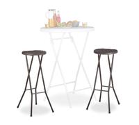 Relaxdays Tabouret pliant de jardin BASTIAN
