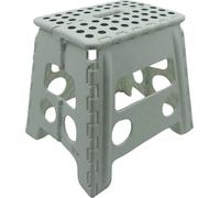 Relaxdays Tabouret pliant L jusqu'à 120kg Tabouret d'assise Tabouret de pied Tabouret blanc