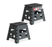 relaxdays Tabouret pliant L Set de 2 pièces