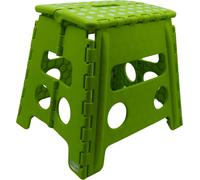 Relaxdays Tabouret Pliable, Plastique, 1 Marche, marchepied pour Enfant, HLP: 32,5x37x30 cm, Max. 120 kg, Vert